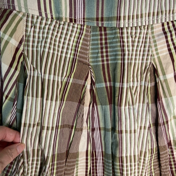 GUNEX Pleated‎ Plaid Skirt, Cotton, size 6 - Picture 6 of 10